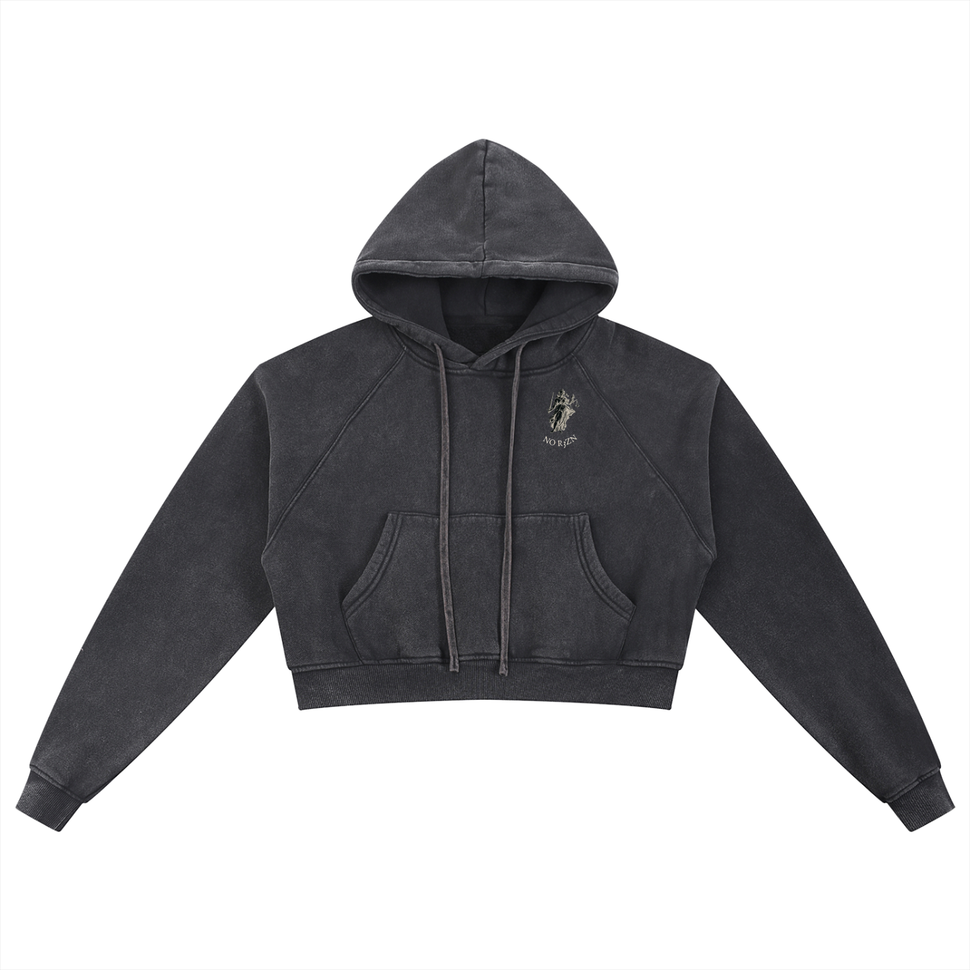 Noir Cropped Hoodie