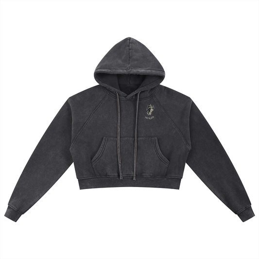 Noir Cropped Hoodie
