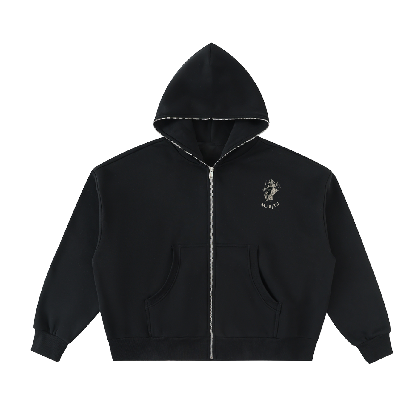 Angel Arms Full-Zip Boxy Hoodie