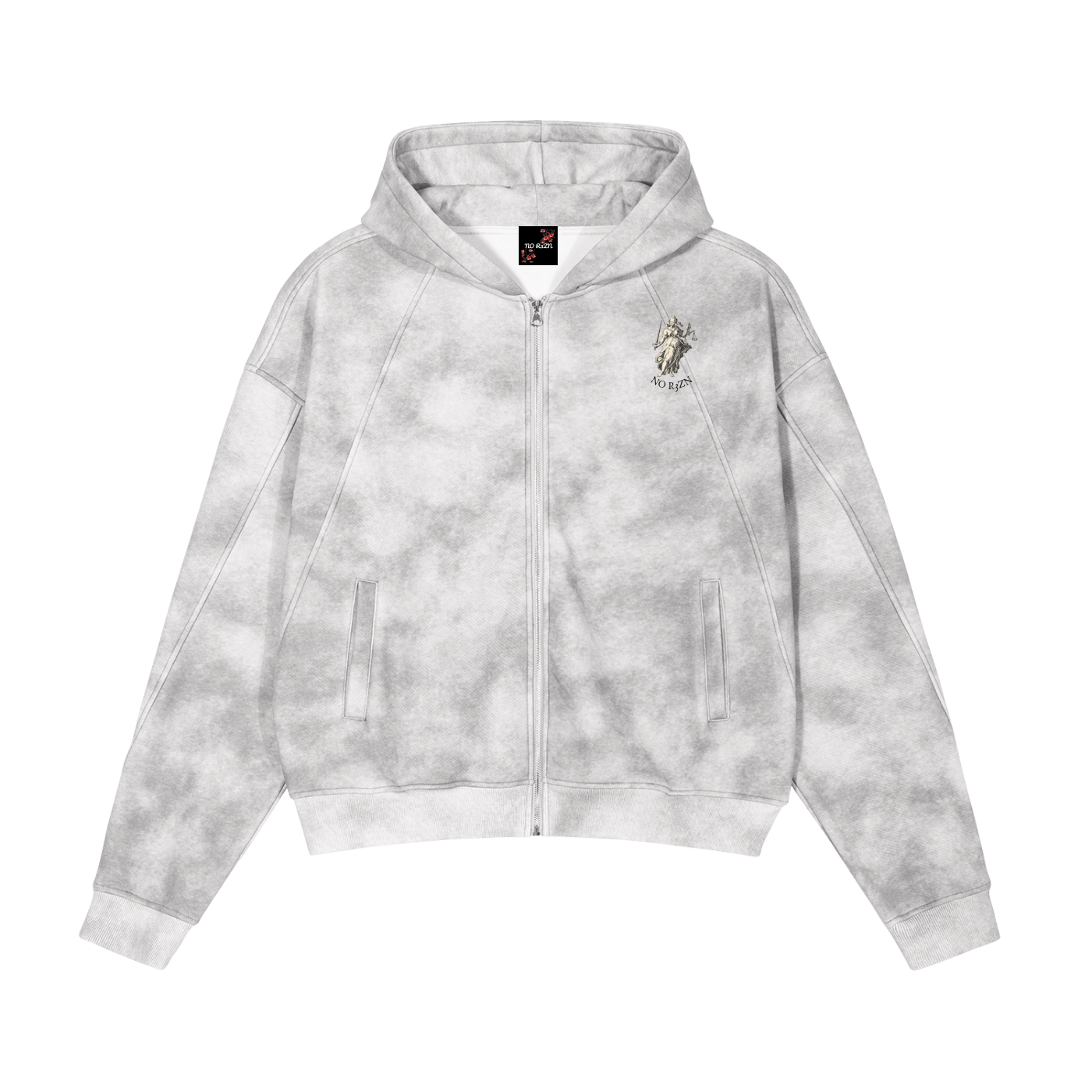 Chinese Calligraphy Tracksuit Top Zip-Up Fleece Hoodie