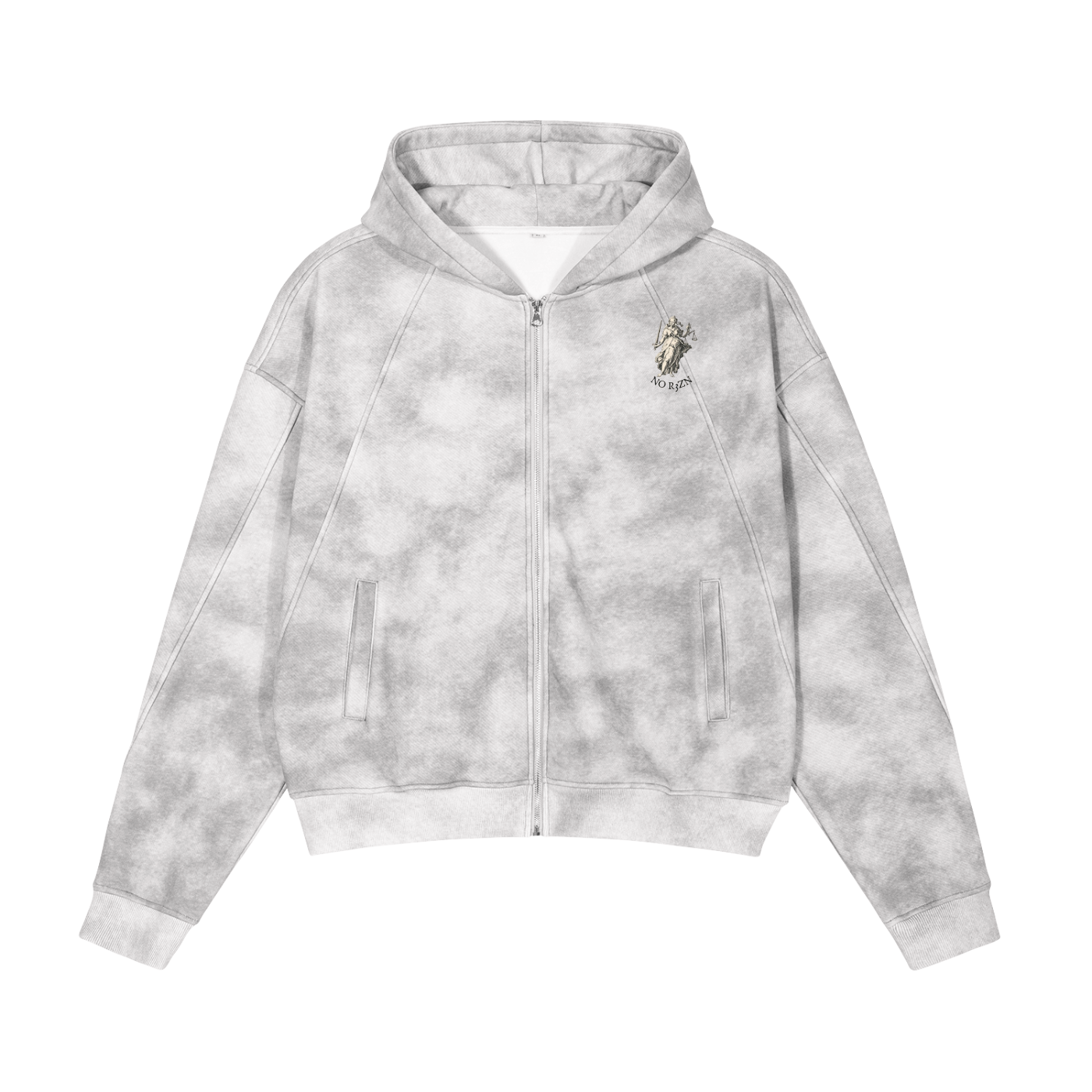Chinese Calligraphy Tracksuit Top Zip-Up Fleece Hoodie