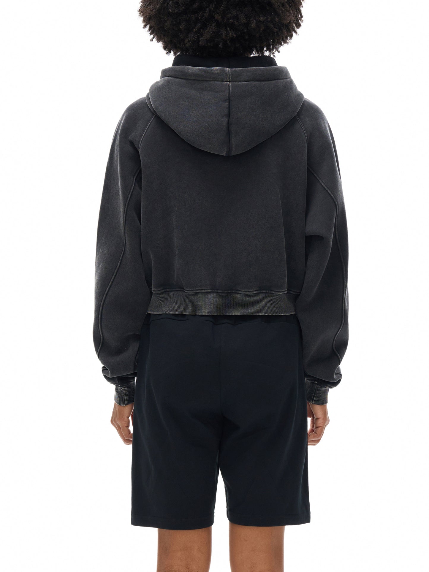 Noir Cropped Hoodie