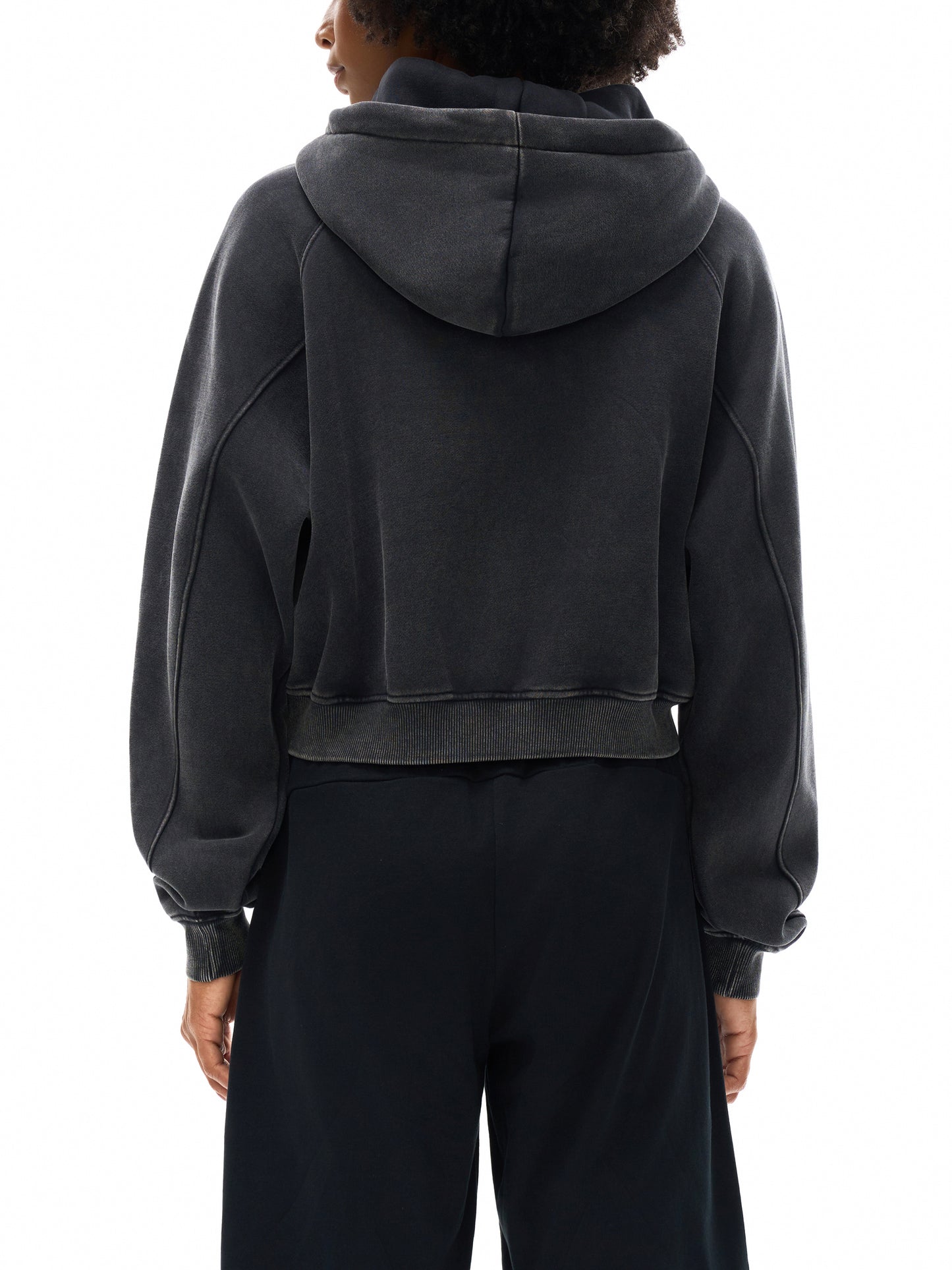 Noir Cropped Hoodie